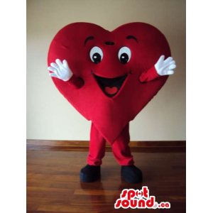 Mascota Corazón Rojo Con...