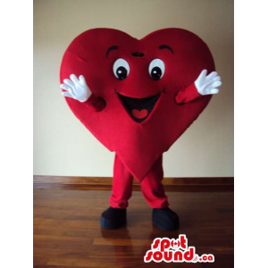 Red Heart Mascot With Arms...