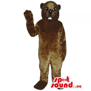 Customised Brown Beaver Animal Mascot With Peculiar Teeth