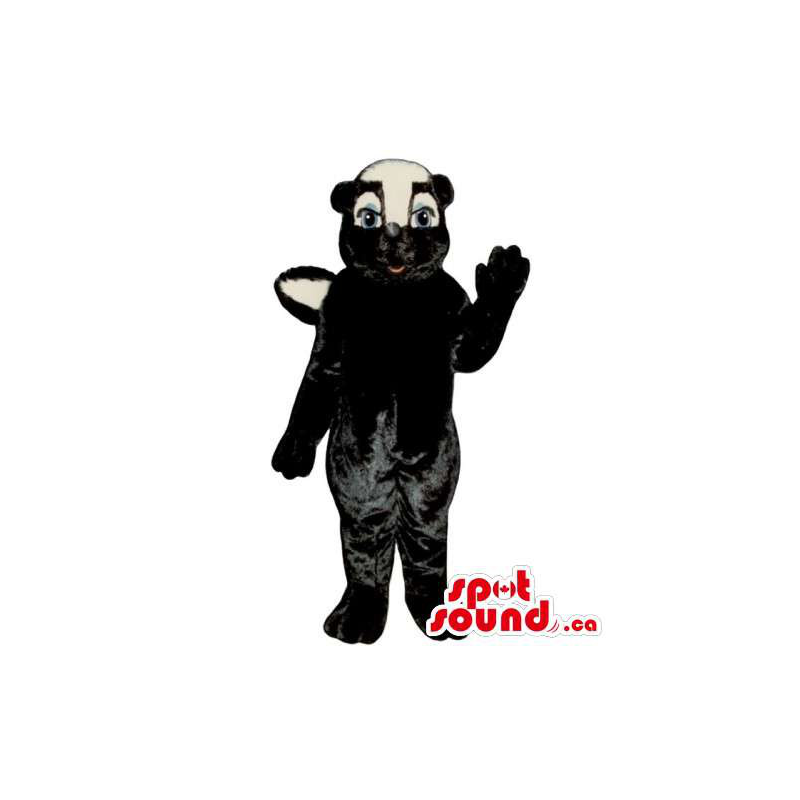 Customised Black Skunk Animal Mascot With A White Face - SpotSound Mascots  in Canada / US / Latin America Sizes L (175-180CM)