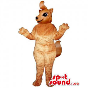 Customised Light Brown Chipmunk Mascot With Peculiar Hair