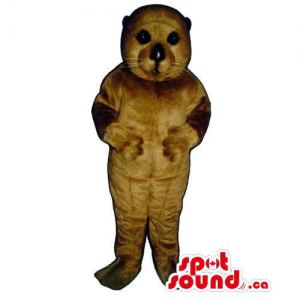 Customised Cute Dark Brown Seal Water Animal Mascot