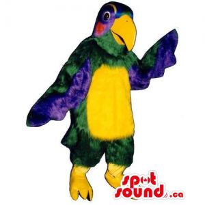 Customised Colourful Parrot Bird Mascot With A Yellow Belly
