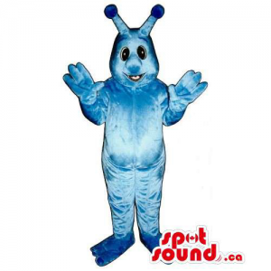Mascota Monstruo Azul Y Peludo De Felpa Personalizable