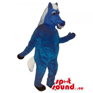 All Blue Donkey Mascot With...