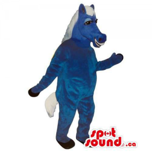 All Blue Donkey Mascote Com...