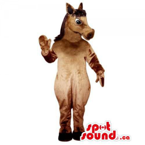 Customised All Brown Cute Plush Donkey Animal Mascot
