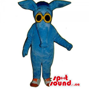 Mascota Oso Hormiguero Azul Un Animal  De Felpa Personalizable