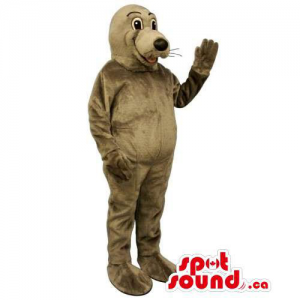Customised All Brown Plush Seal Animal Mascot