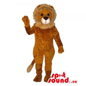 Customised All Brown Plush Lion Animal Mascot