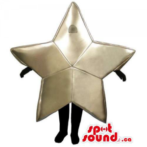 Customised Large Golden Star Mascot With Space For Logos