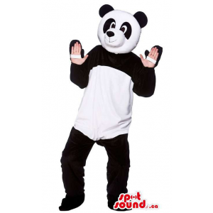 Mascota Oso Panda Con Manos Cómodas Personalizable