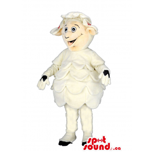 Customised All White Peculiar Sheep Farm Animal Mascot