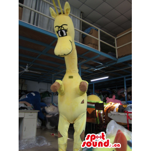 Customised Yellow Giraffe Cute Plush Animal Mascot