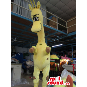 Mascota Jirafa Amarilla De Felpa Un Animal  Personalizable