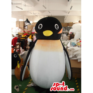 Penguin Animal Plush Mascot With Large Round Body And Yellow Beak