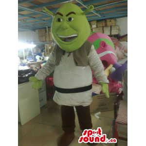 Mascota Personaje De Película Shrek Ogro Verde De Felpa