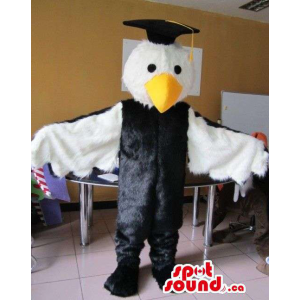 Mascota Búho Pájaro De Felpa Con Birrete De Graduación