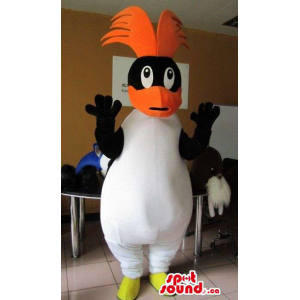 Mascota Pingüino Con Cresta Roja Exótico Pájaro Personalizable