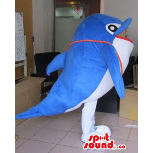 Blue And White Cute Dolphin...