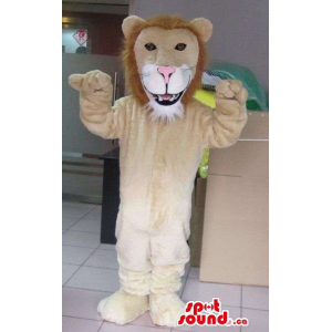 Customised Beige Lion Animal Character Plush Mascot