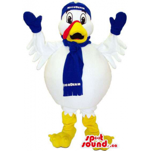 White Large Bird Mascot...