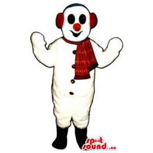 Branco Snowman mascote de...