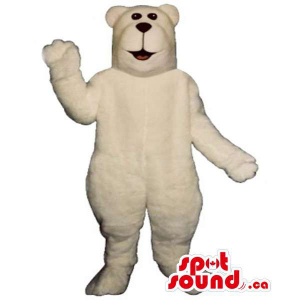 All White Polar Bear Mascot...