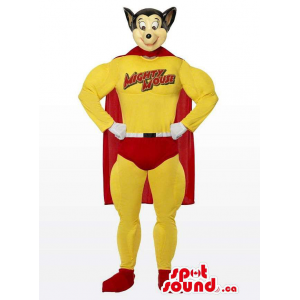 Well-Known Mighty Mouse Cartoon Character Super Hero Mascot