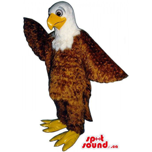 Angry Black And White American Eagle Bird Plush Mascot - SpotSound