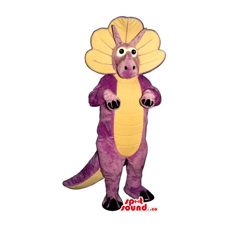 Traje de mascote de dinossauro gigante roxo muito Cortar L (175-180CM)