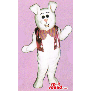 White Rabbit Mascot Dressed...