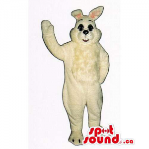 Customised All White Rabbit Animal Plush Mascot