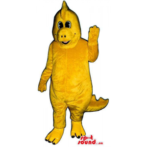 Customised Yellow Dinosaur Plush Mascot With Comb