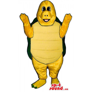 Customised Yellow Turtle Animal Plush Mascot With Back Shell