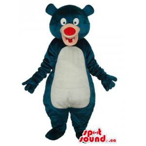 Azul Urso Floresta Mascot...