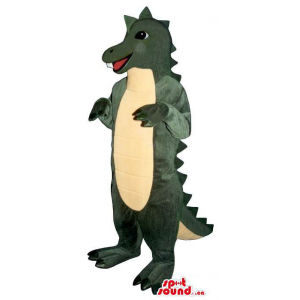 Dark Green Alligator Mascot...