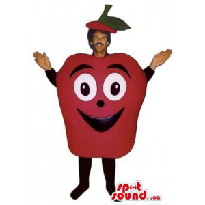 Red Apple Fruit Mascot Or...