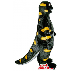 Mascota Salamandra Reptil De Felpa Con Lunares Amarillos