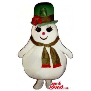 Cute Girl Snowman Plush...