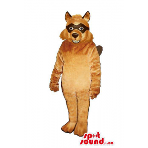 Mascota Gato Marrón Personalizable De Felpa Con Máscara