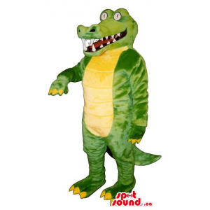 Lovely Green And Yellow Crocodile Animal Plush Mascot