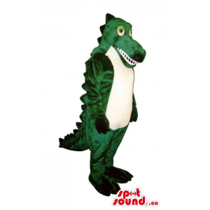 Customised Lovely Green And White Crocodile Plush Mascot