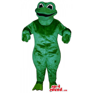 Customised Green Frog Plush Mascot With An Open Mouth
