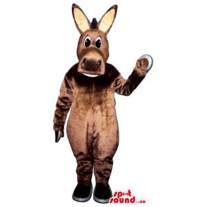 Brown girl mascot with donkey ears - Our mascots Sizes L (175-180CM)