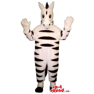 Customised Zebra Animal Plush Mascot With More White Than Black
