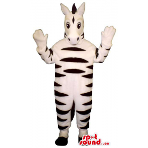 Customised Zebra Animal Plush Mascot With More White Than...