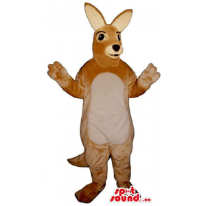 Customised Brown Kangaroo Mascot With A Beige Belly