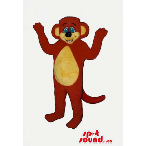 Red And Yellow Peculiar Cute Monkey Animal Plush Mascot