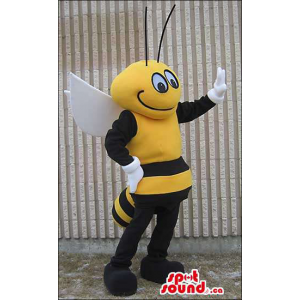 Bee Mascot With White Wings...